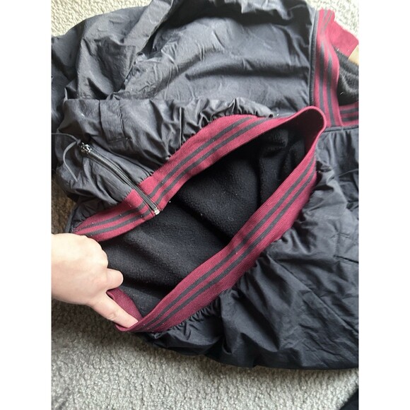 VTG Advantage Wilson Jacket 90’s Windbreaker Size L Nylon Fleece Lined Black Red - Picture 6 of 7